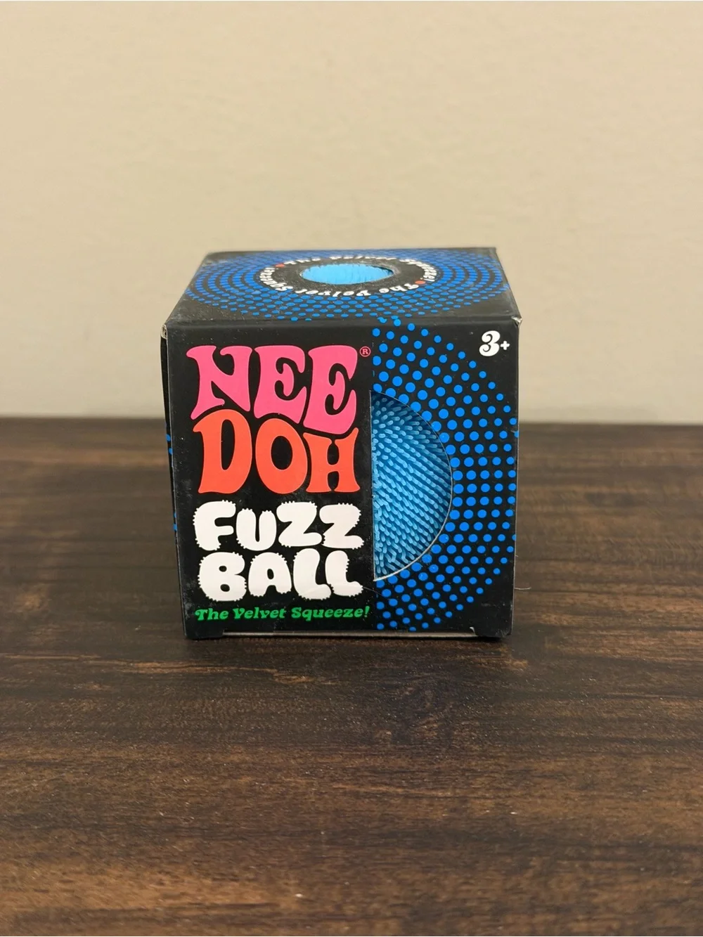 Fuzz Ball Velvet Squeeze Toy - Blue
